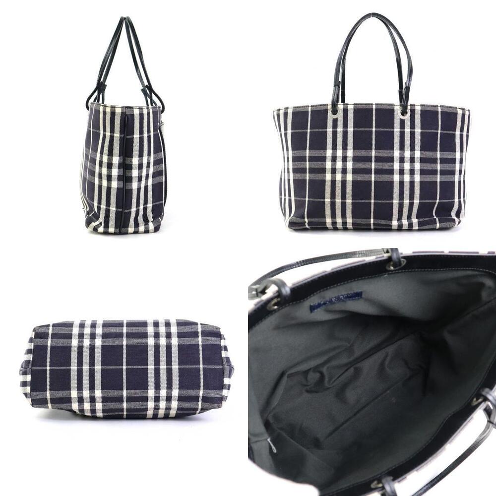 Burberry Handbag Canvas Leather Black - Picture 2 of 4